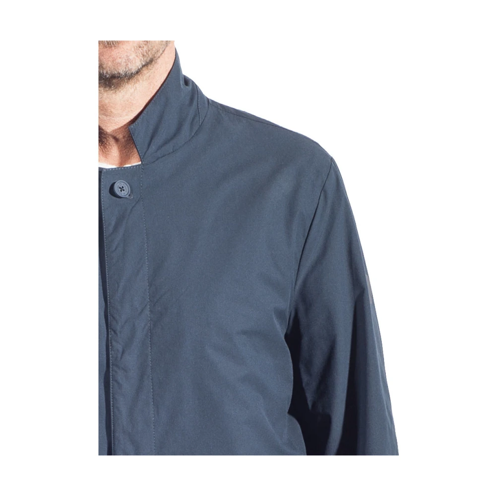 People of Shibuya Slim-Fit Waterdichte en Ademende Trench Blue Heren