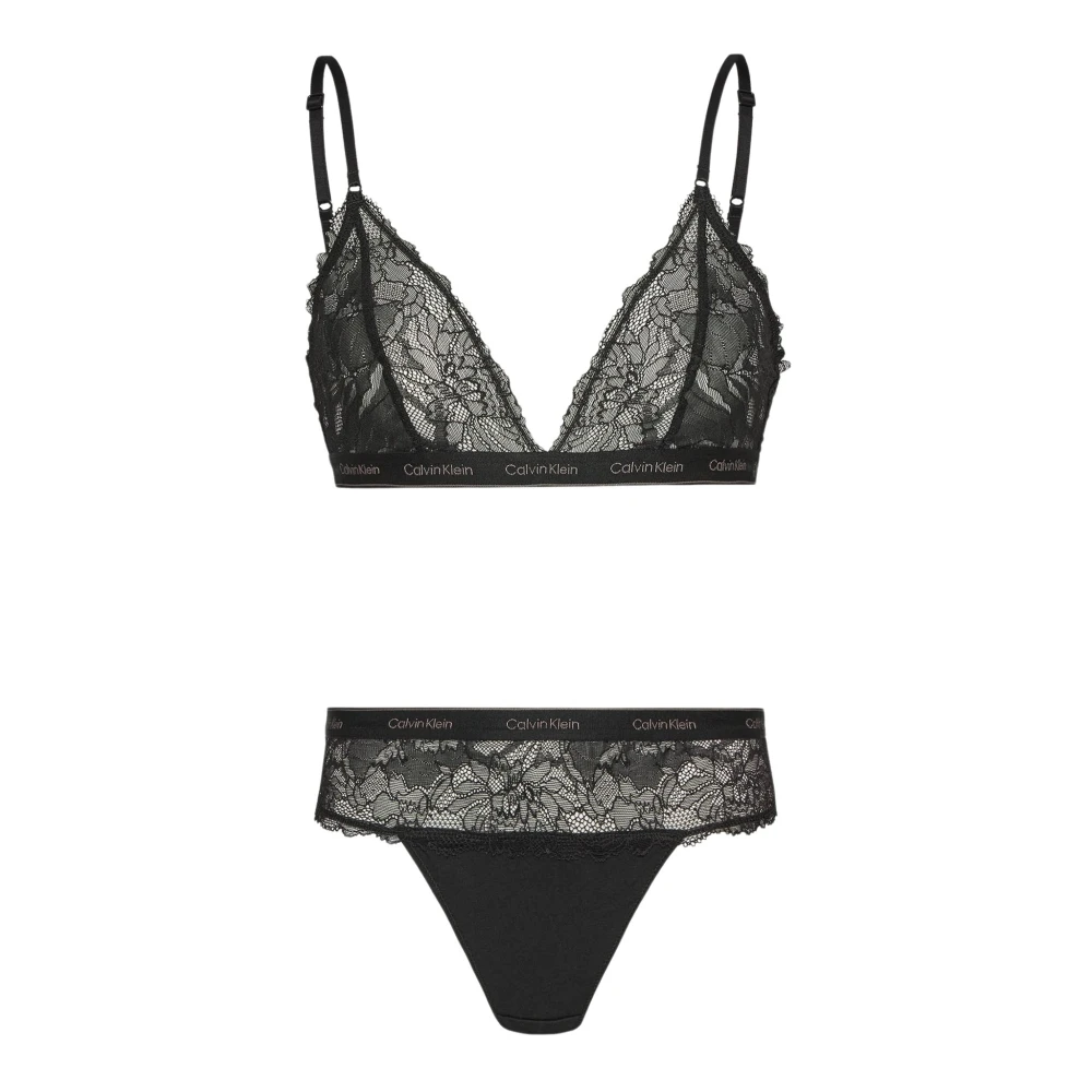 Calvin Klein Moderne Kant Zwart Lingerie Set Black Dames