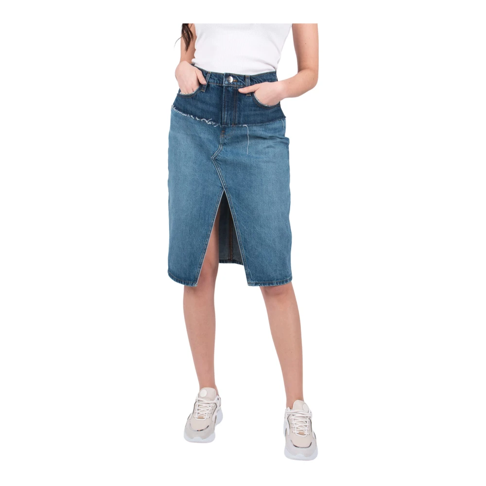Frame Women's Blue Denim Skirts, W27, Denim Skirt