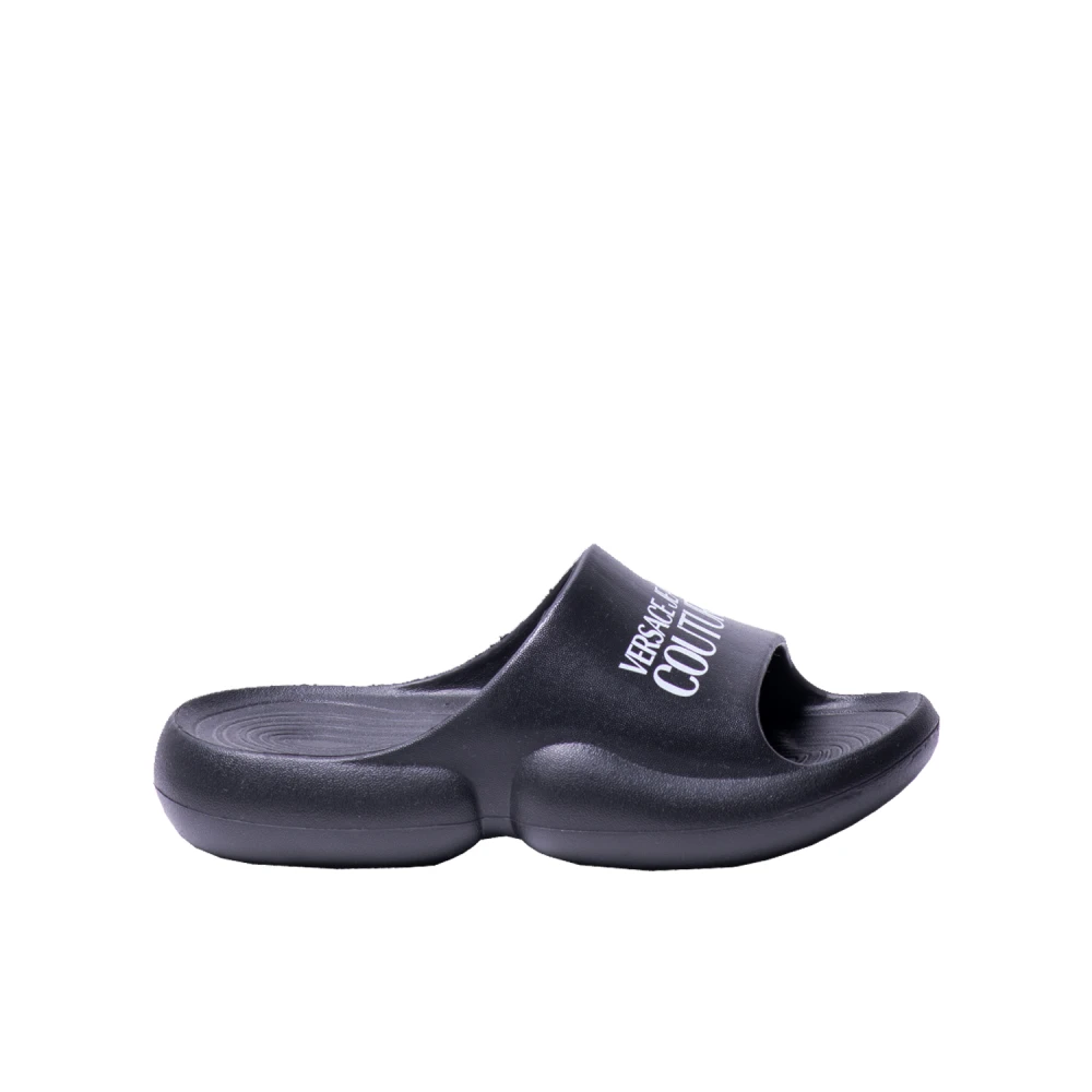 Versace Jeans Couture Lichtgewicht Zwarte Tago Slides Black Dames