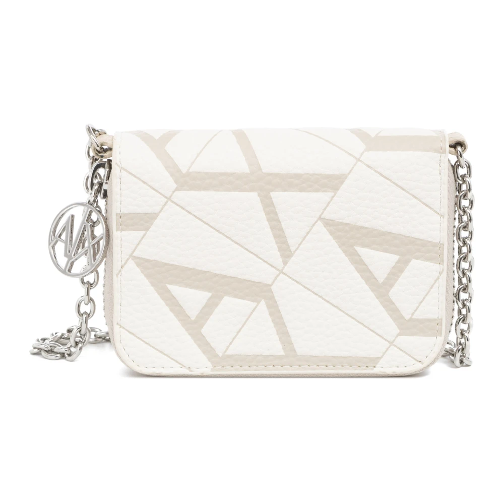Armani Exchange Logo Multicolor Portemonnee met Afneembare Band White Dames