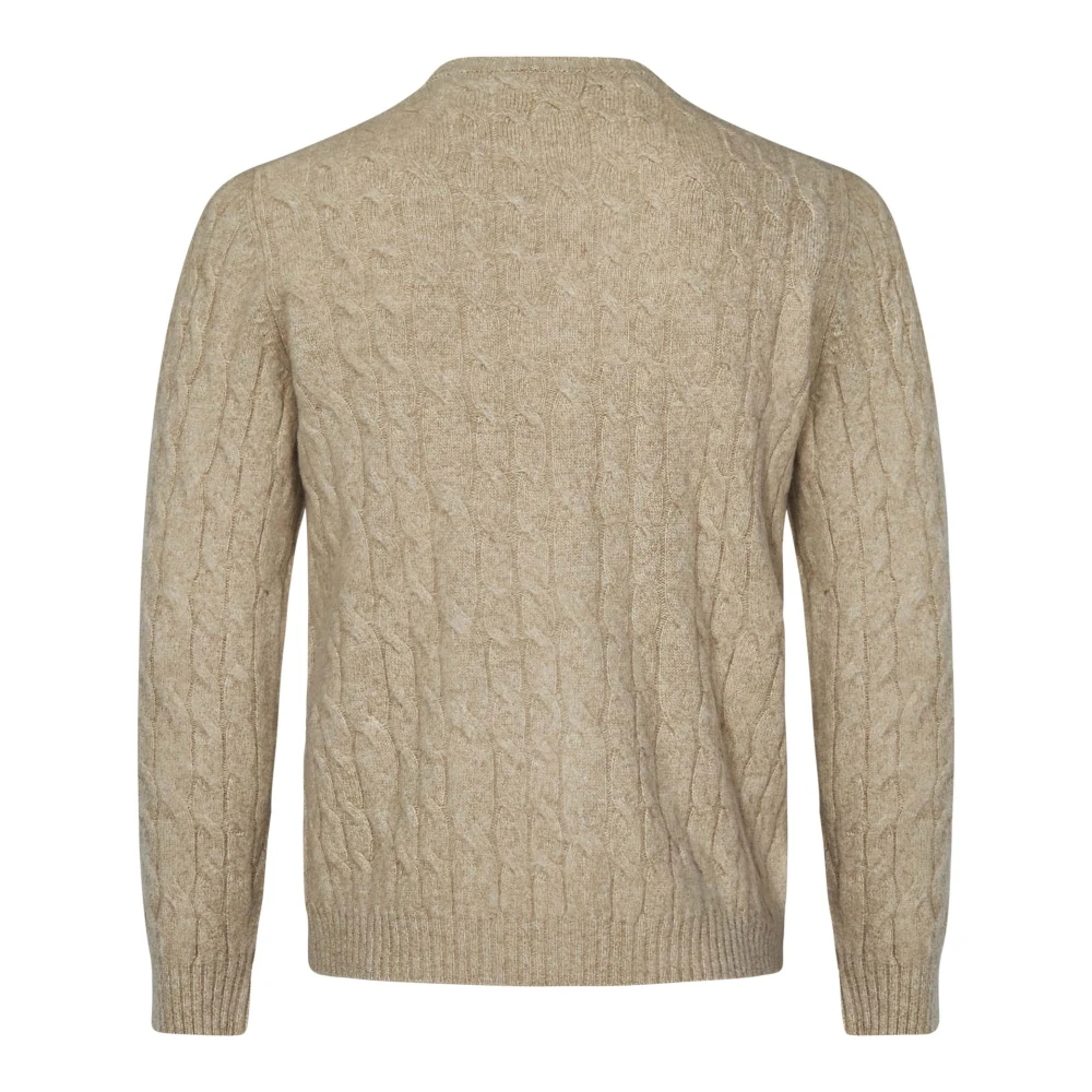 Boglioli Beige Wol Kasjmier Trui Regular Fit Beige Heren