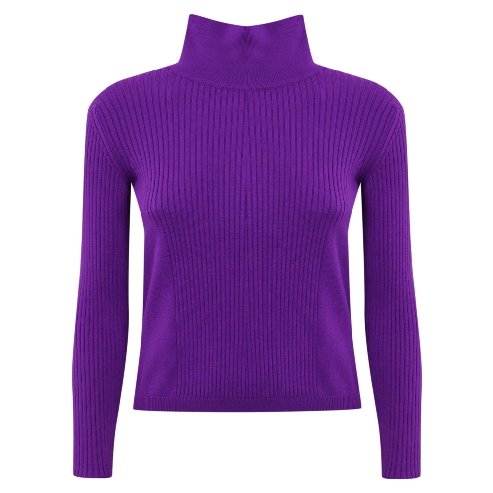 Liviana Conti Paarse Geribbelde Coltrui Purple Dames