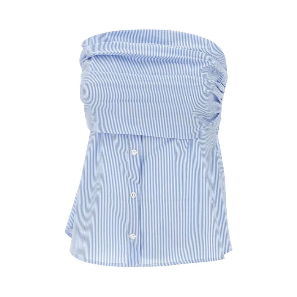 Kaos Gestreepte Katoenmix Top Italië Blue Dames