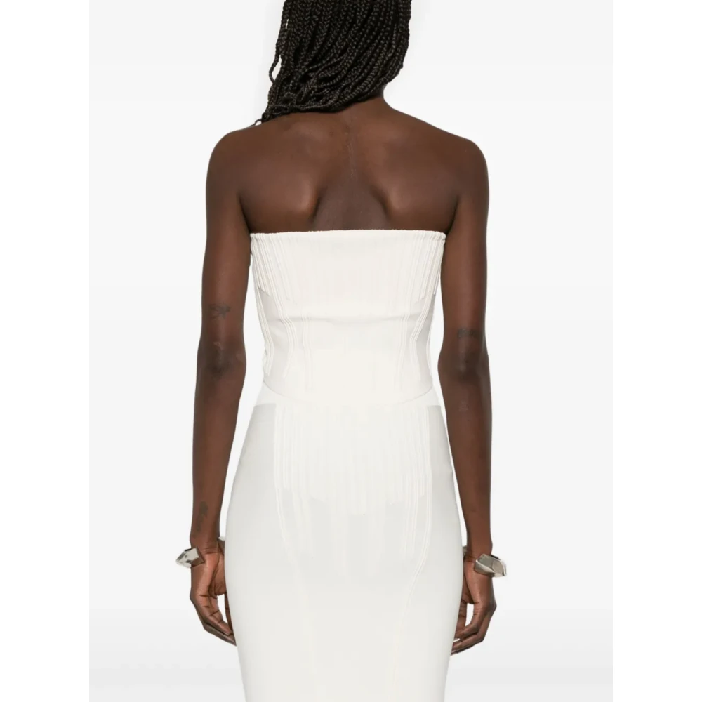 Mugler Off White Korset Top White Dames