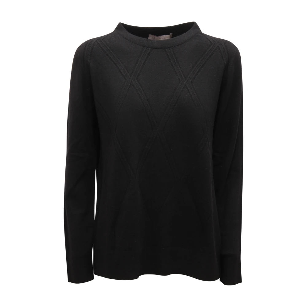 D.exterior Women's Black Round-Neck Knitwear, M, Cashmere Blend Jumper Model 59049
