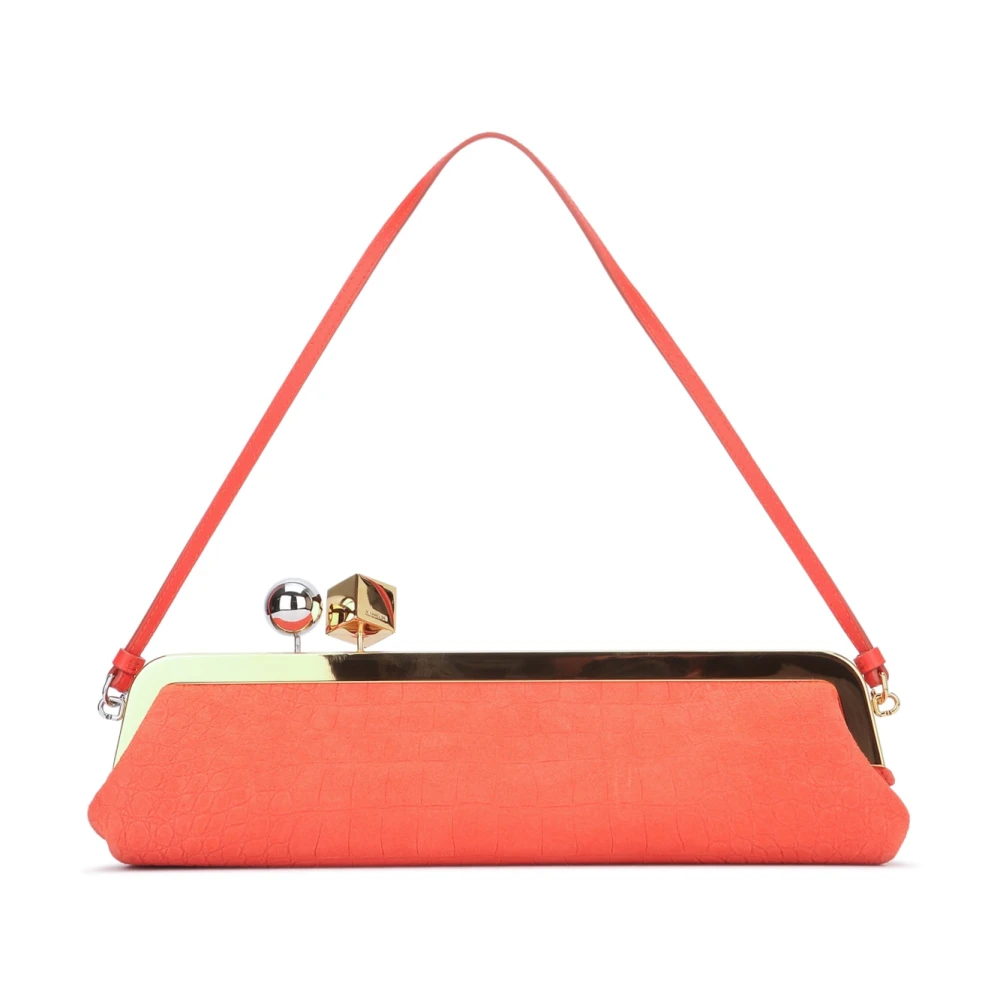 Jacquemus Orange Clutches, Female, One Size, La Pochette Salon