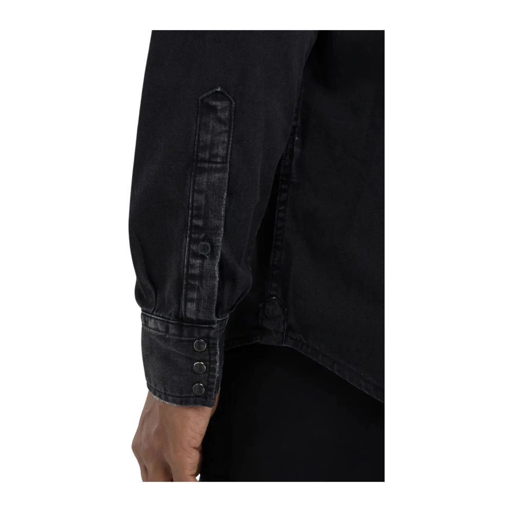 Replay Zwart Delav Shirt Model M4023.000.15470B Black Heren