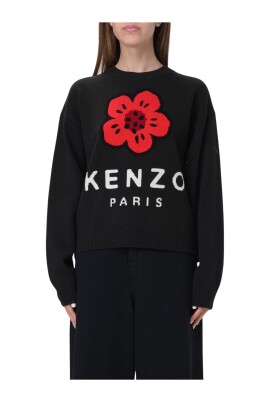 pull-a-fleurs-noires-en-tricot