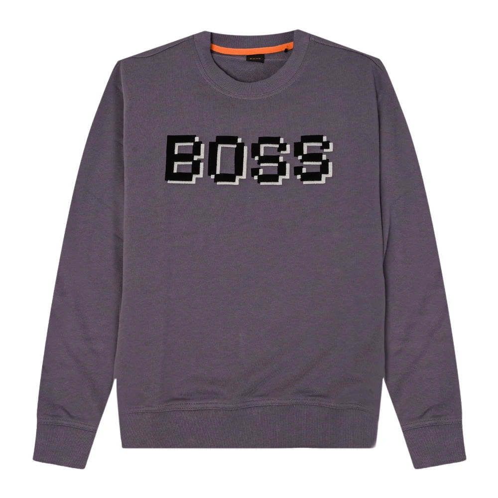 Hugo Boss Herr Medium Lila Sweatshirt Purple, Herr