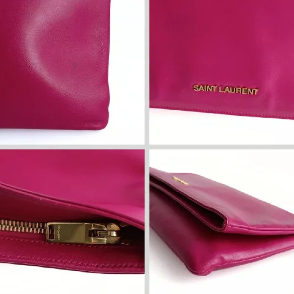 Yves Saint Laurent Vintage Pre-owned Leather clutches Pink Dames