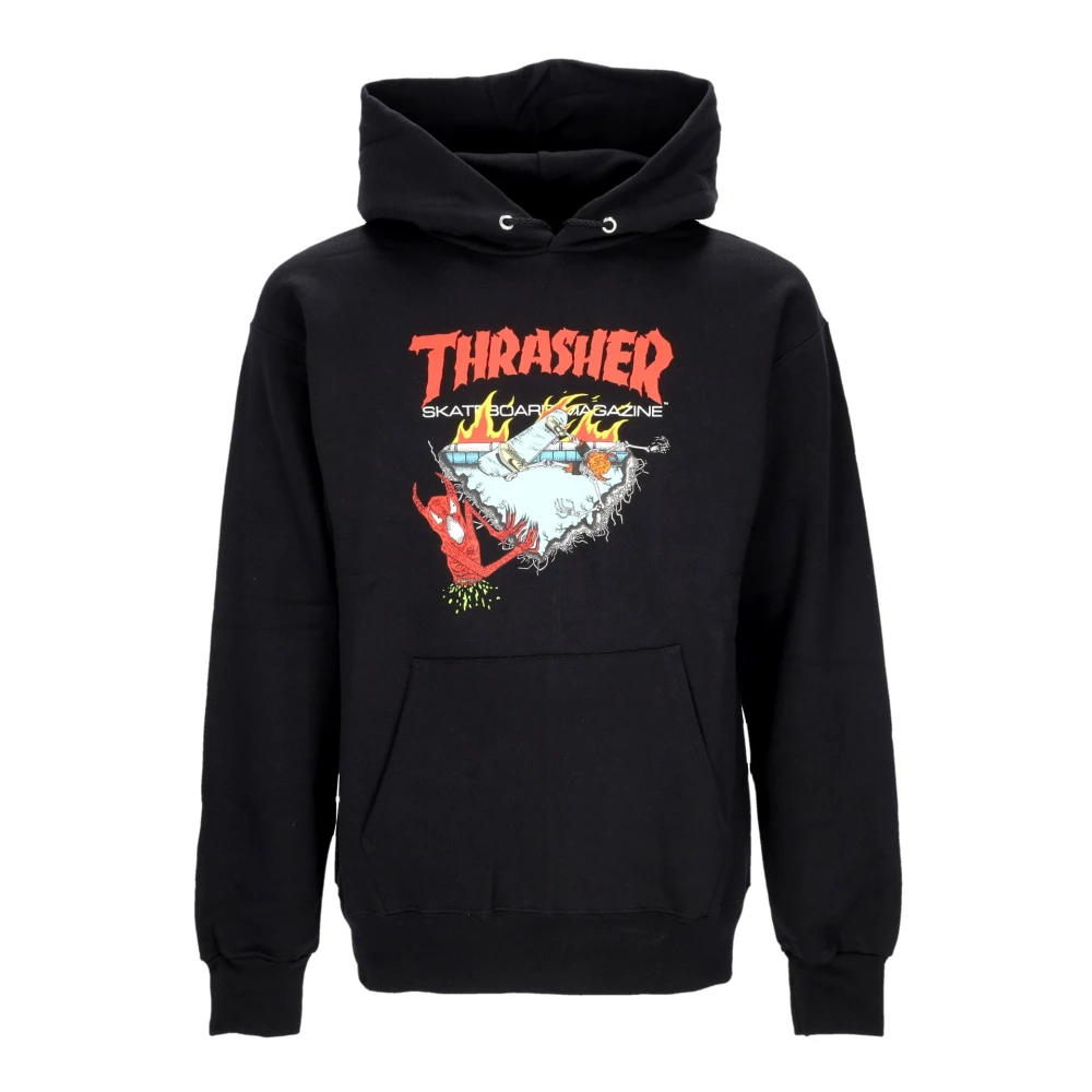 Thrasher Zwarte hoodie met Neckface-print Black Heren