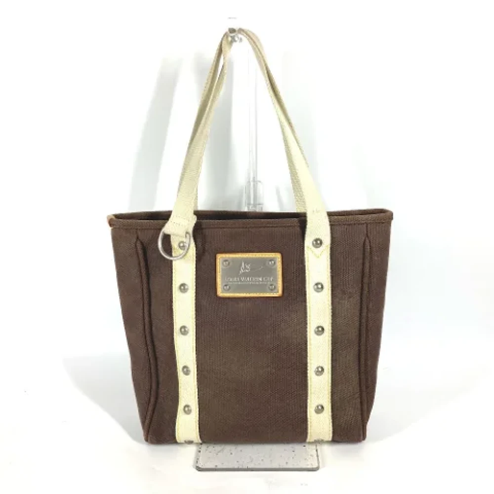 Louis Vuitton Vintage Pre-owned Cotton louis-vuitton-bags Brown Dames
