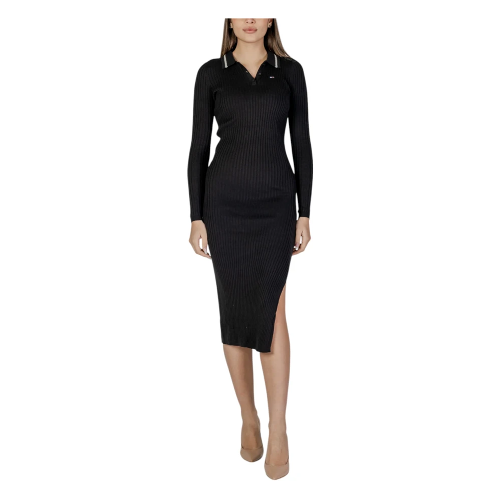 Tommy Jeans Lente Zomer Dames Midi Jurk Black Dames