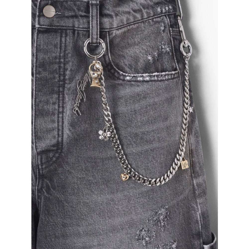 Marc Jacobs Zwarte Gewassen Oversize Denim Jeans Black Dames