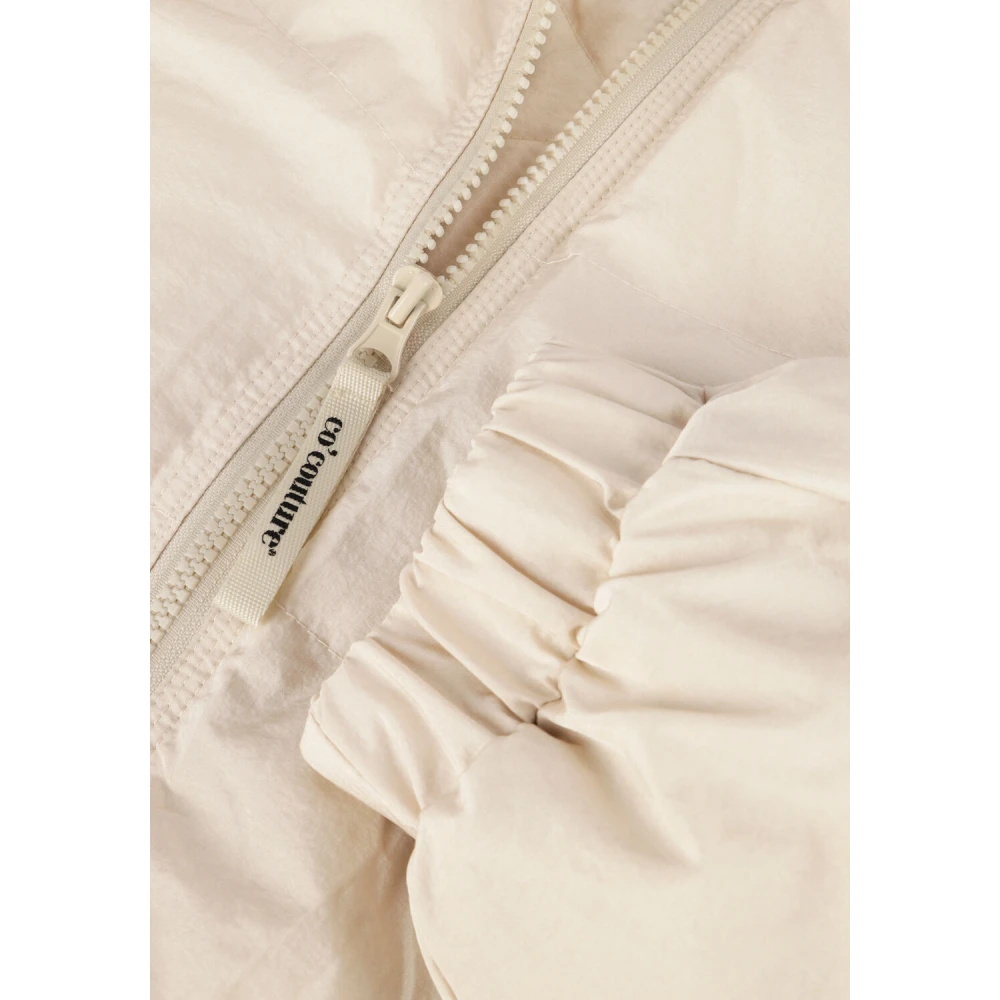 Co'Couture Beige Frosty Crop Purr Jacket Beige Dames