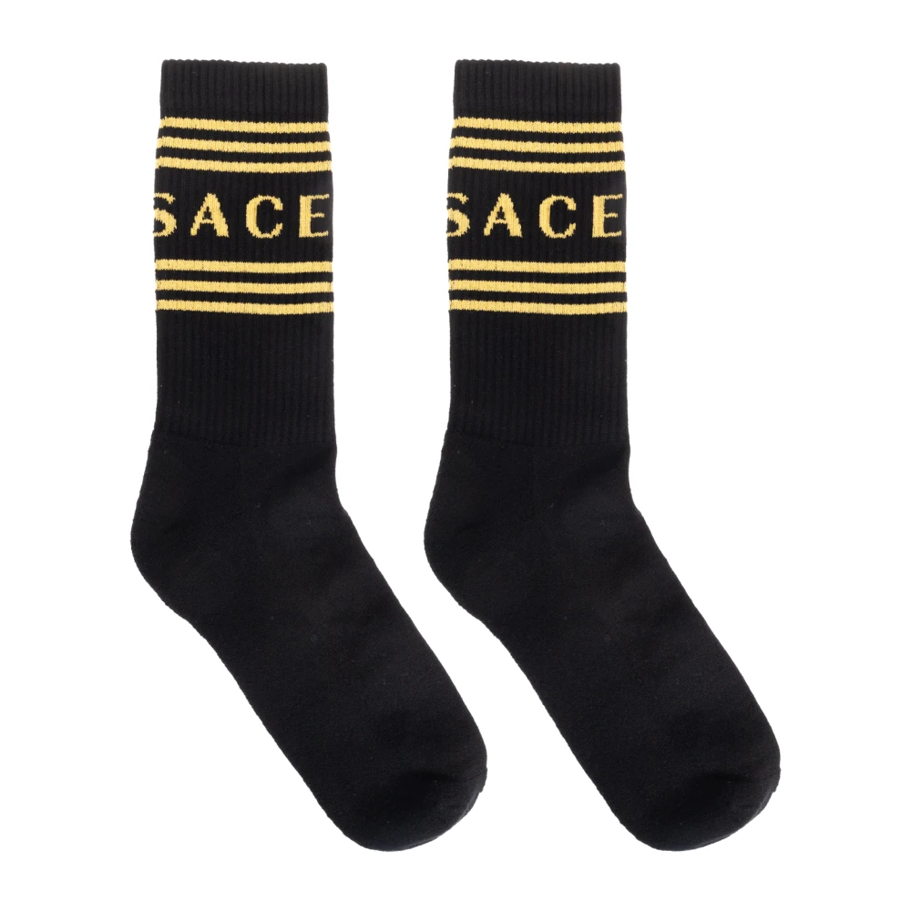 Versace Sokken met logo Black Heren