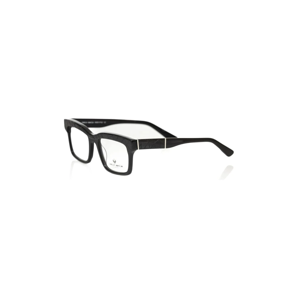 Frankie Morello Geometrische Wayfarer Bril Black Heren
