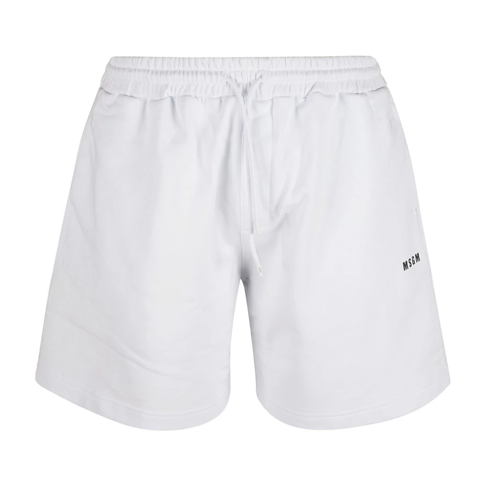 Msgm Bermuda Shorts White Heren