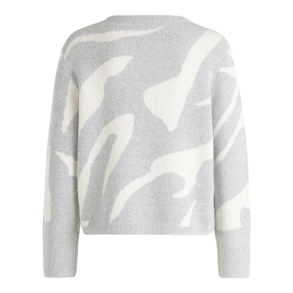 Betty & Co Gebreide trui met jacquard Gray Dames