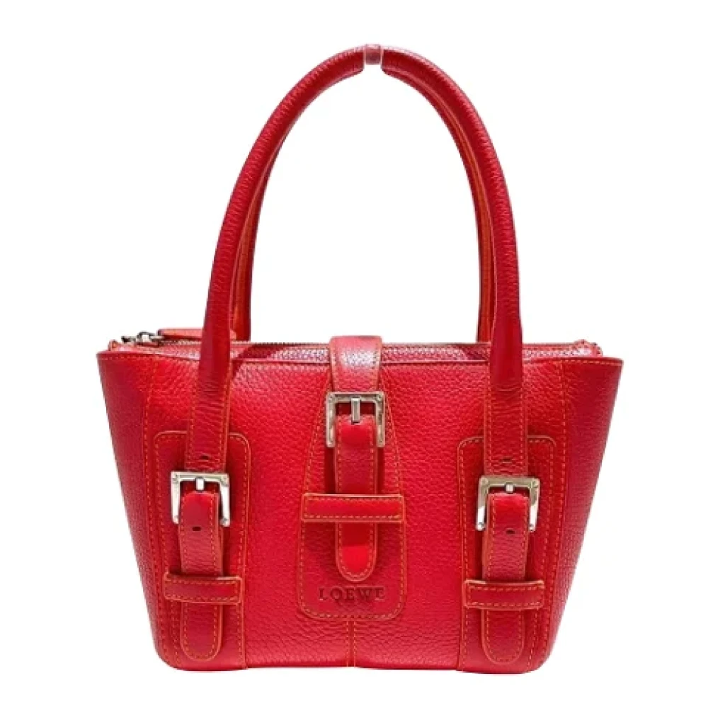 Loewe Pre-owned Leather handbags Red Dames