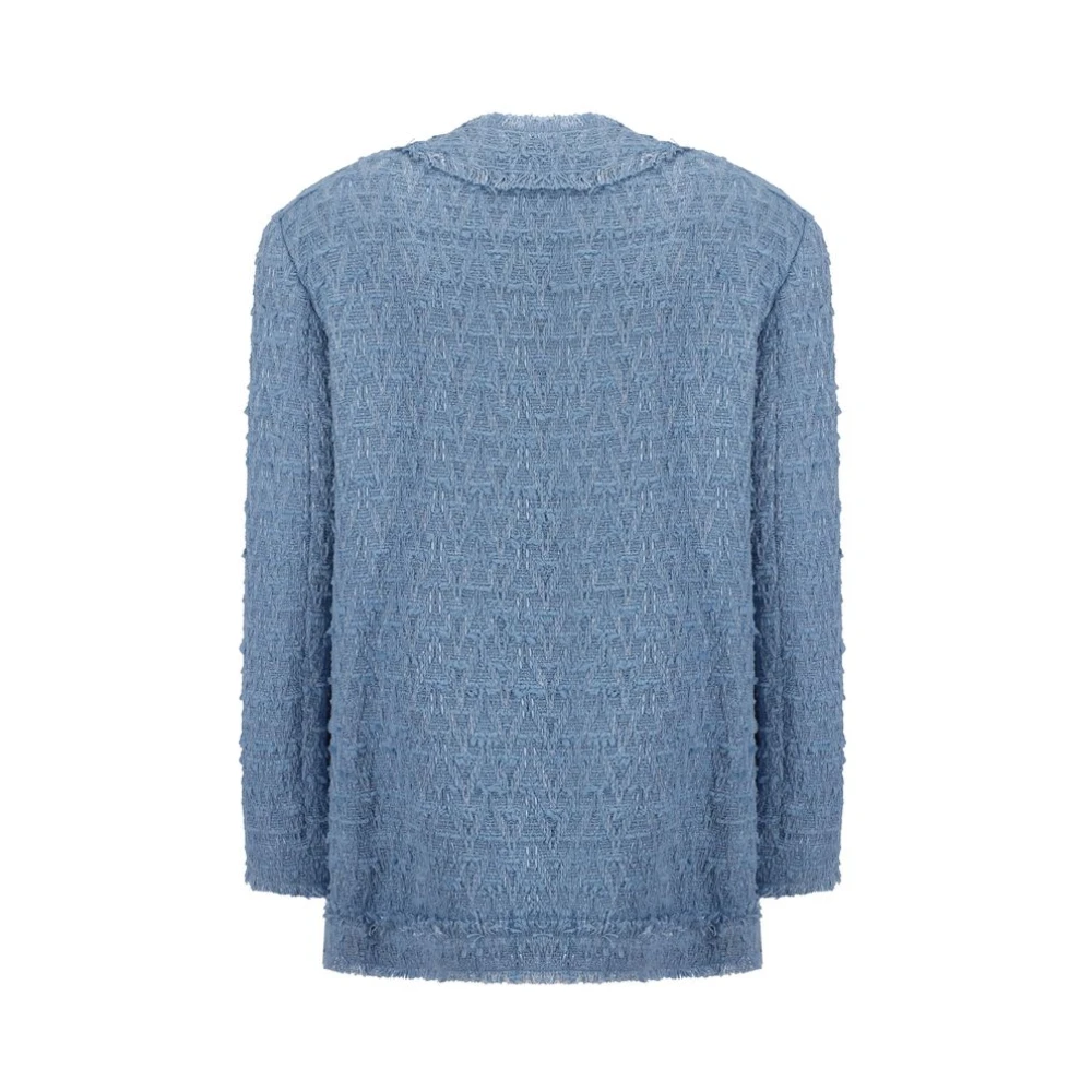 Dolce & Gabbana Katoenen jas met haaksluiting Blue Dames