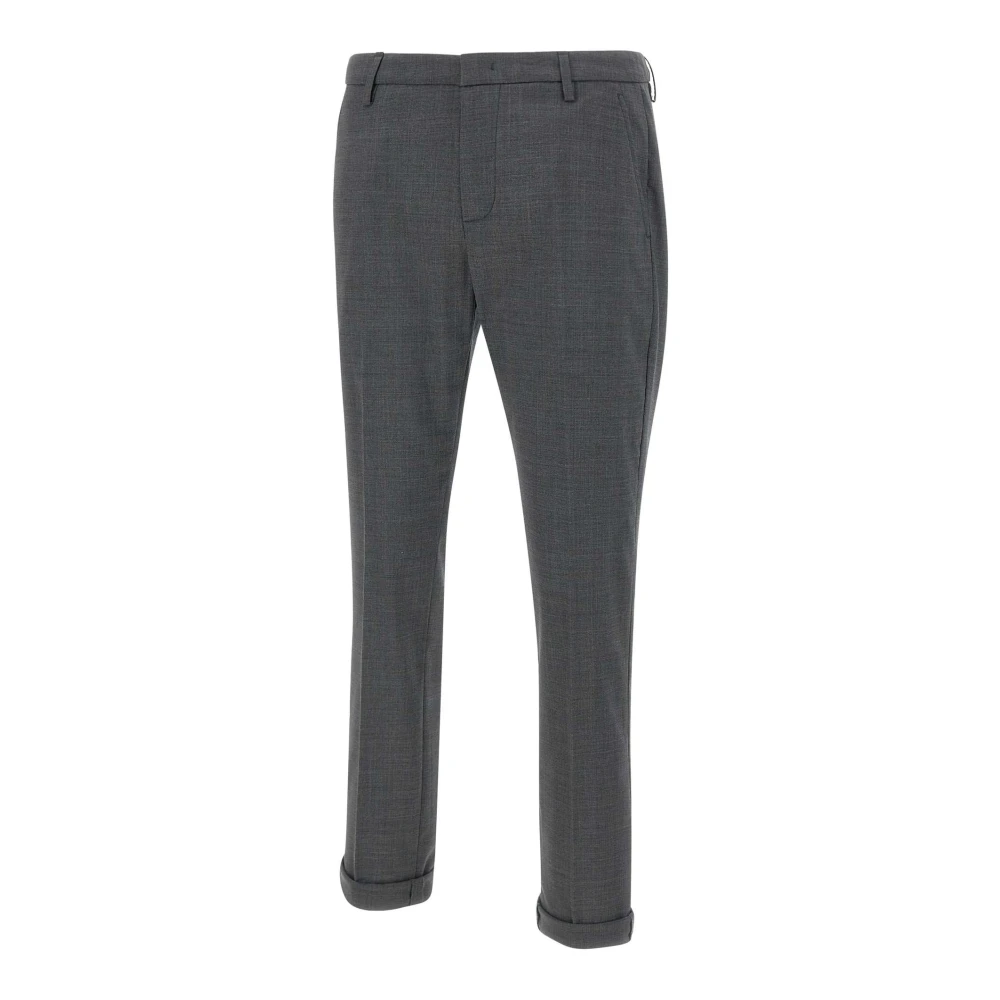Dondup Men's Gray Slim-Fit Trousers, W36, Gaubert Trousers