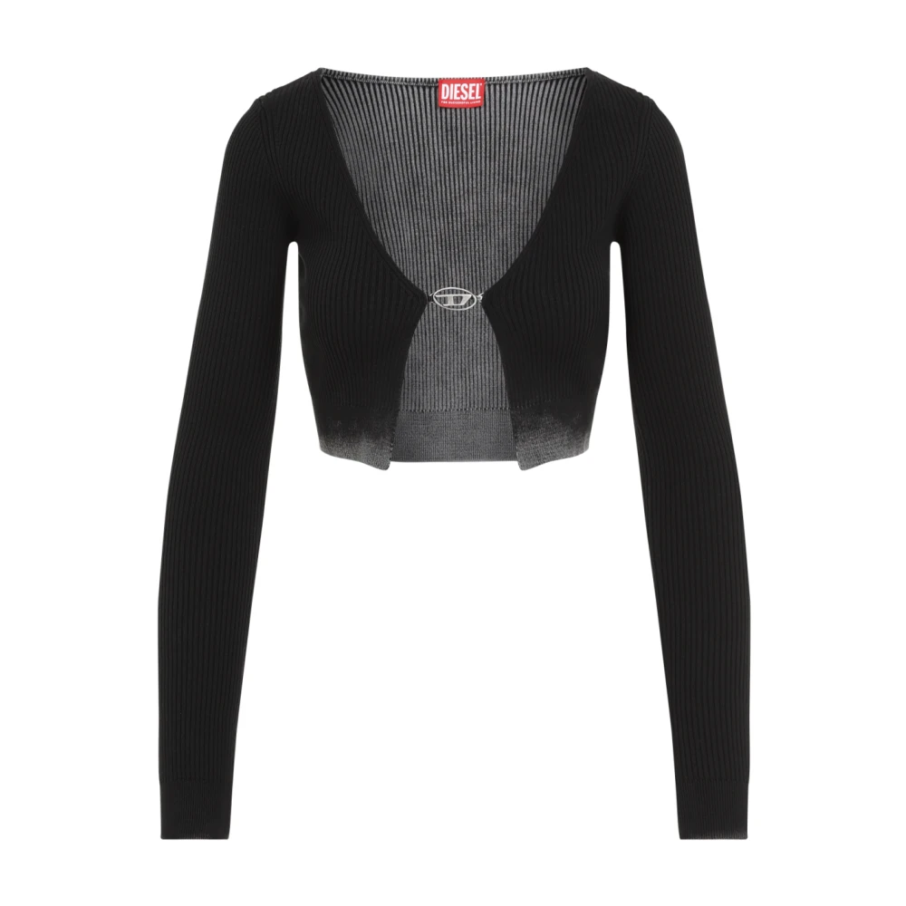 Diesel Zwarte Topkleding voor Vrouwen Aw24 Black Dames