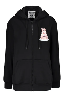 Bomull Zip Hoodie med Logodetalj