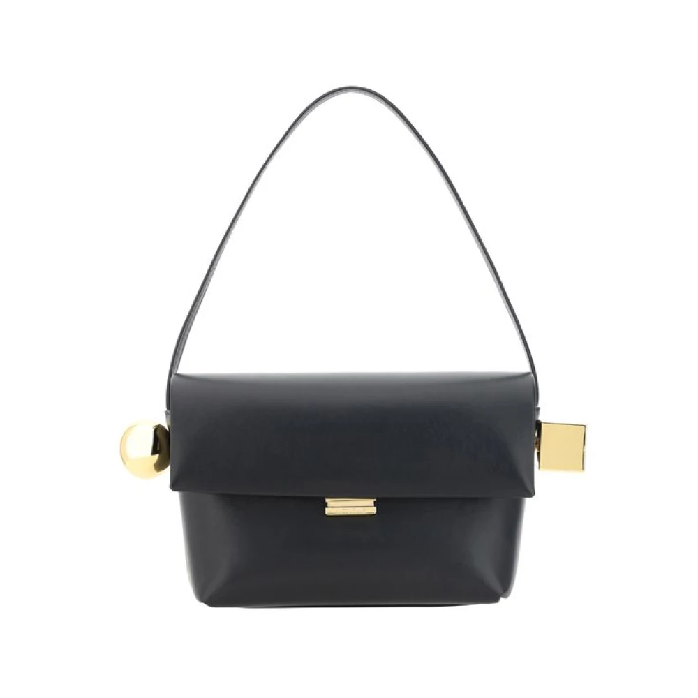 Jacquemus Moderne Leren Schoudertas Black Dames