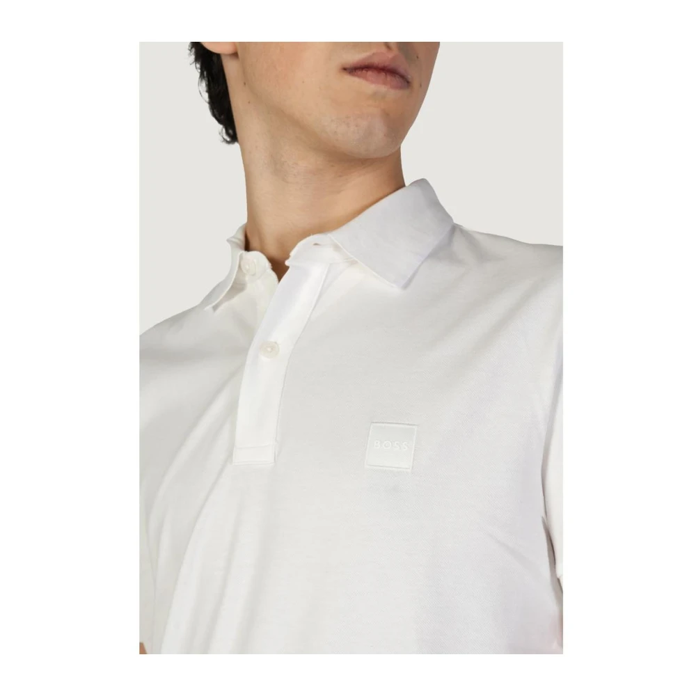 Hugo Boss Korte mouwen katoenen poloshirtcollectie White Heren