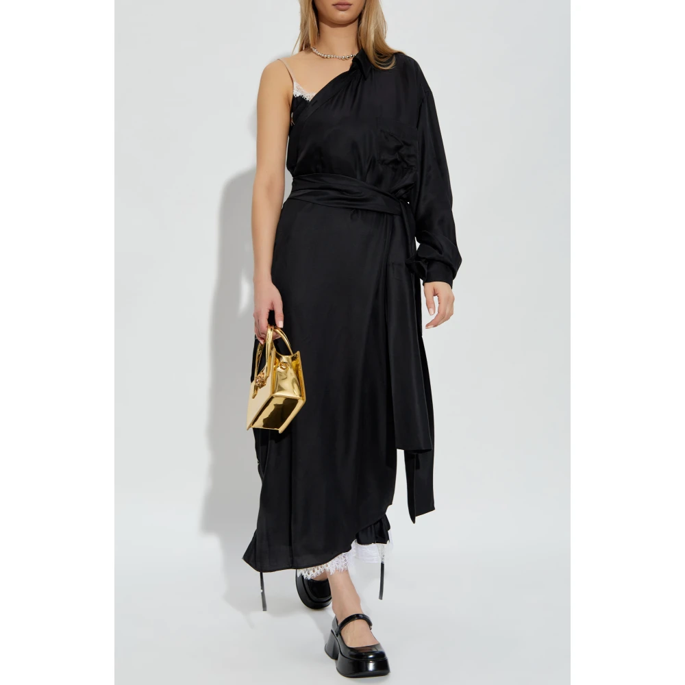 Moschino Jurk met zak Black Dames