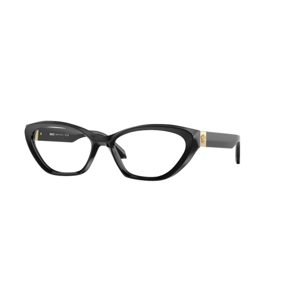 Versace Unisex Black Glasses,, Stylish Frame Eyeglasses Medium