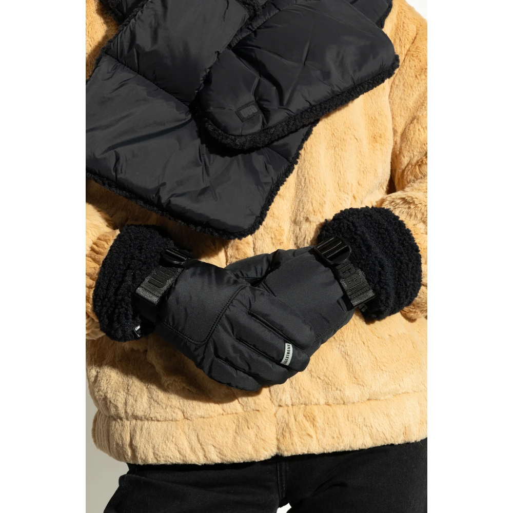 Ugg Shasta skihandschoenen met nepbont Black Dames