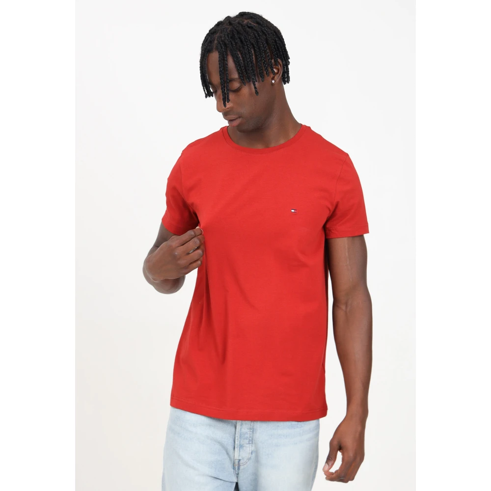 Tommy Hilfiger Rood korte mouw T-shirt Casual Stijl Orange Heren