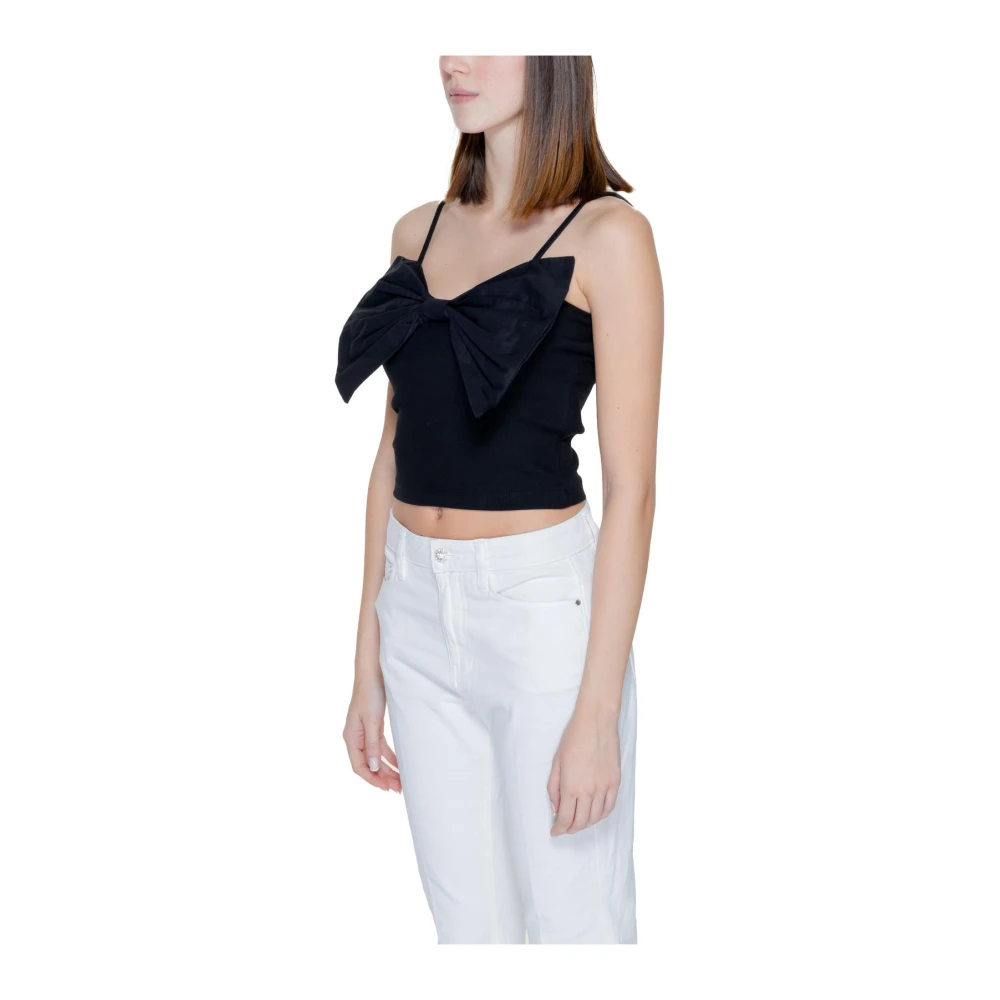 Only Zwarte Tanktop met Sweetheart Halslijn Black Dames