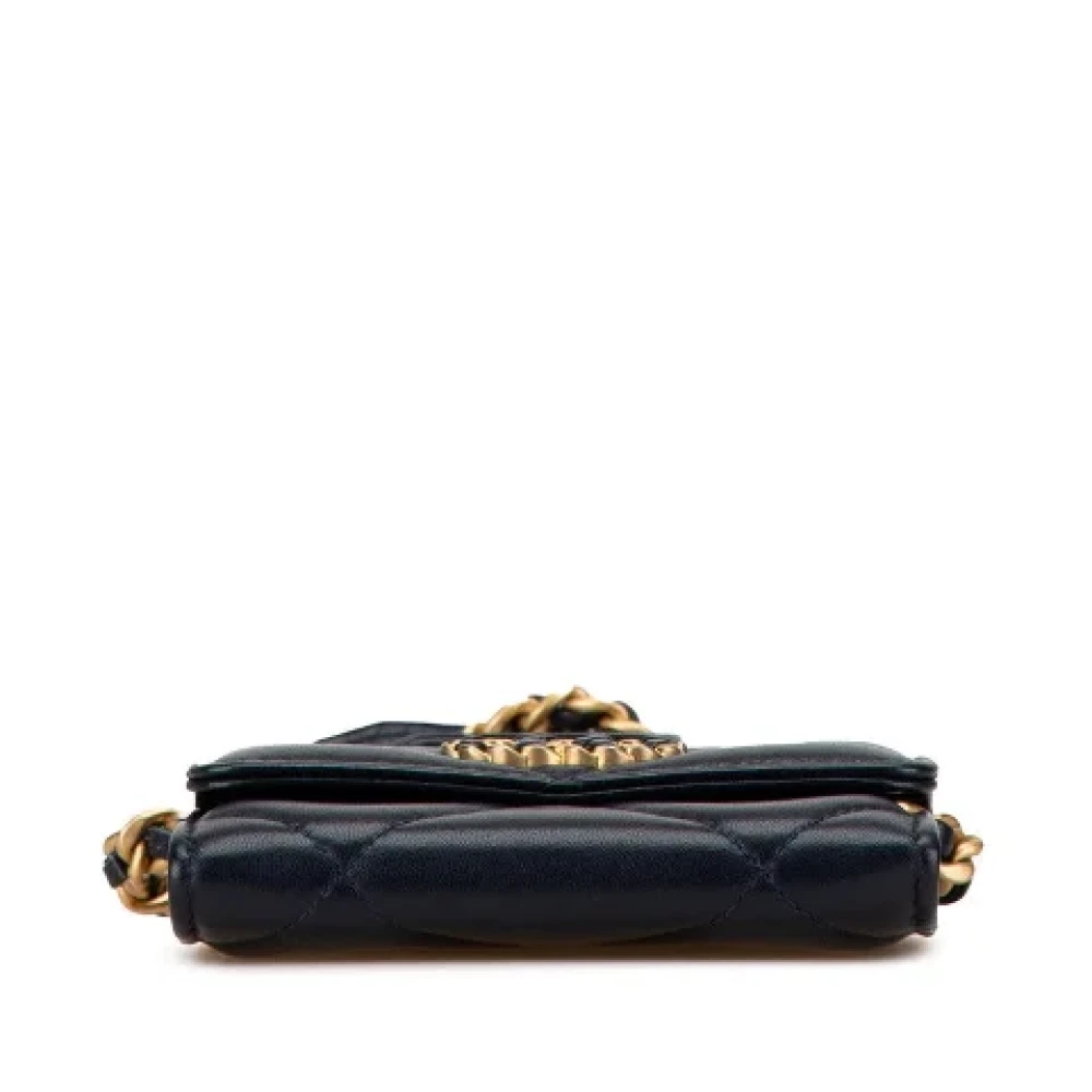 Chanel Vintage Pre-owned Leather chanel-bags Blue Dames
