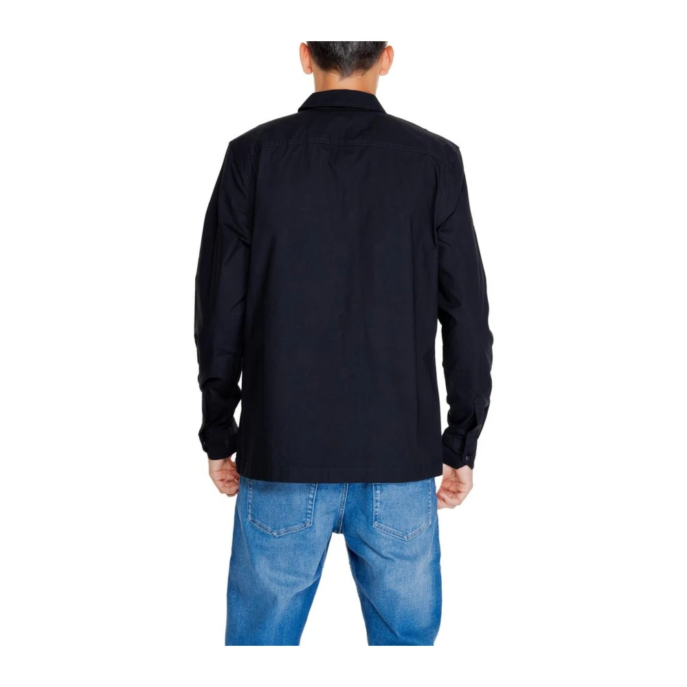 Calvin Klein Jeans Katoenmix shirt Herfst Winter Collectie Black Heren
