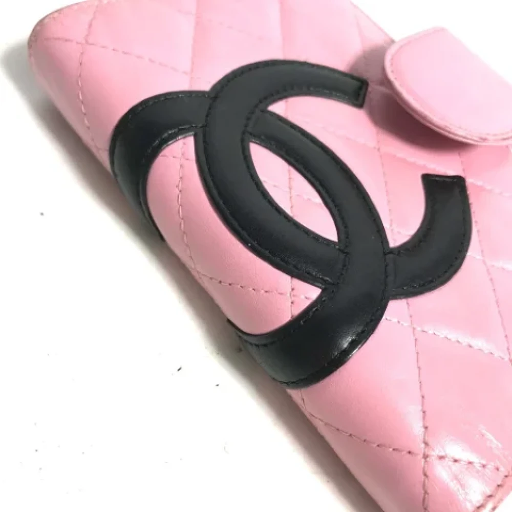 Chanel Vintage Pre-owned Leather home-office Pink Dames