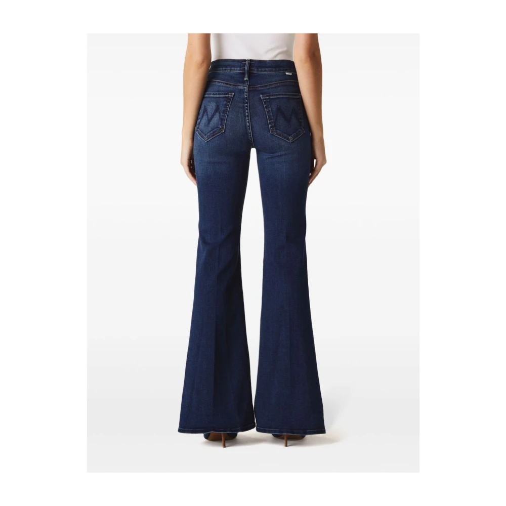 Mother High-rise Flare Jeans in Donkerblauw Blue Dames