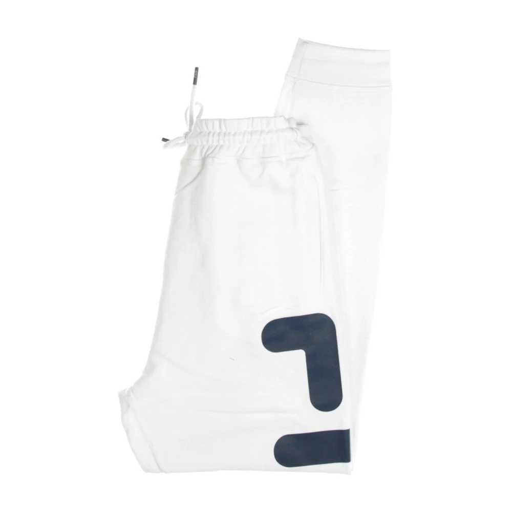 Fila Klassieke Fleece Trainingsbroek in Bright White Heren