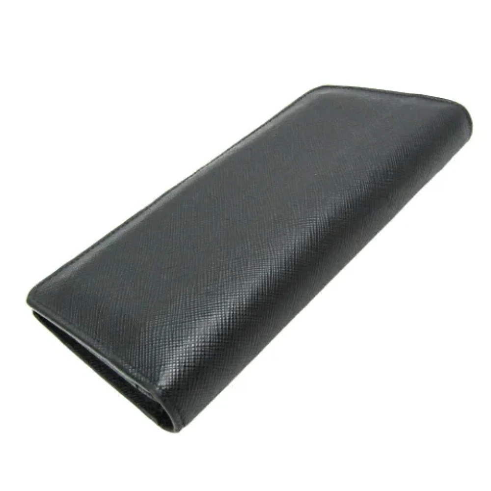 Prada Vintage Pre-owned Leather wallets Black Heren