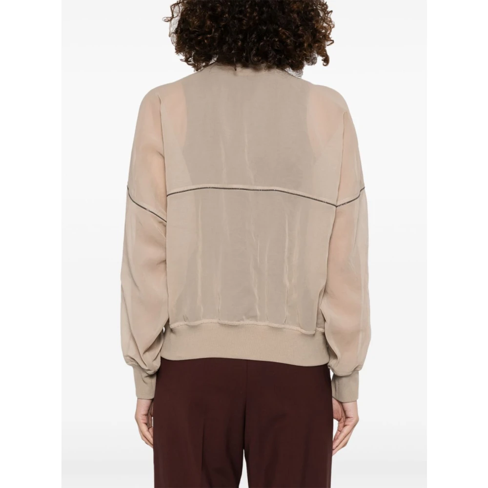 BRUNELLO CUCINELLI Elegante Wollen Jassen Beige Dames