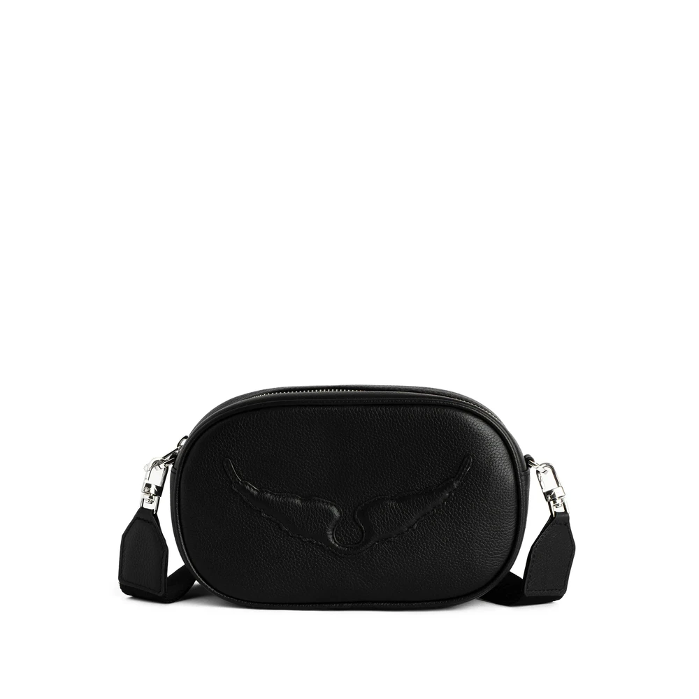 Zadig & Voltaire Zwarte Crossbody Tas met Afneembare Pouch Black Dames