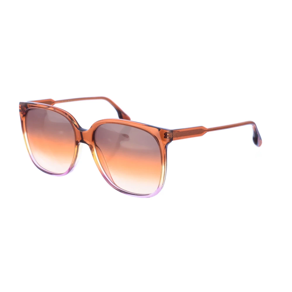 Victoria Beckham Women's Brown Oval Acetate Sunglasses With Uv Protection
