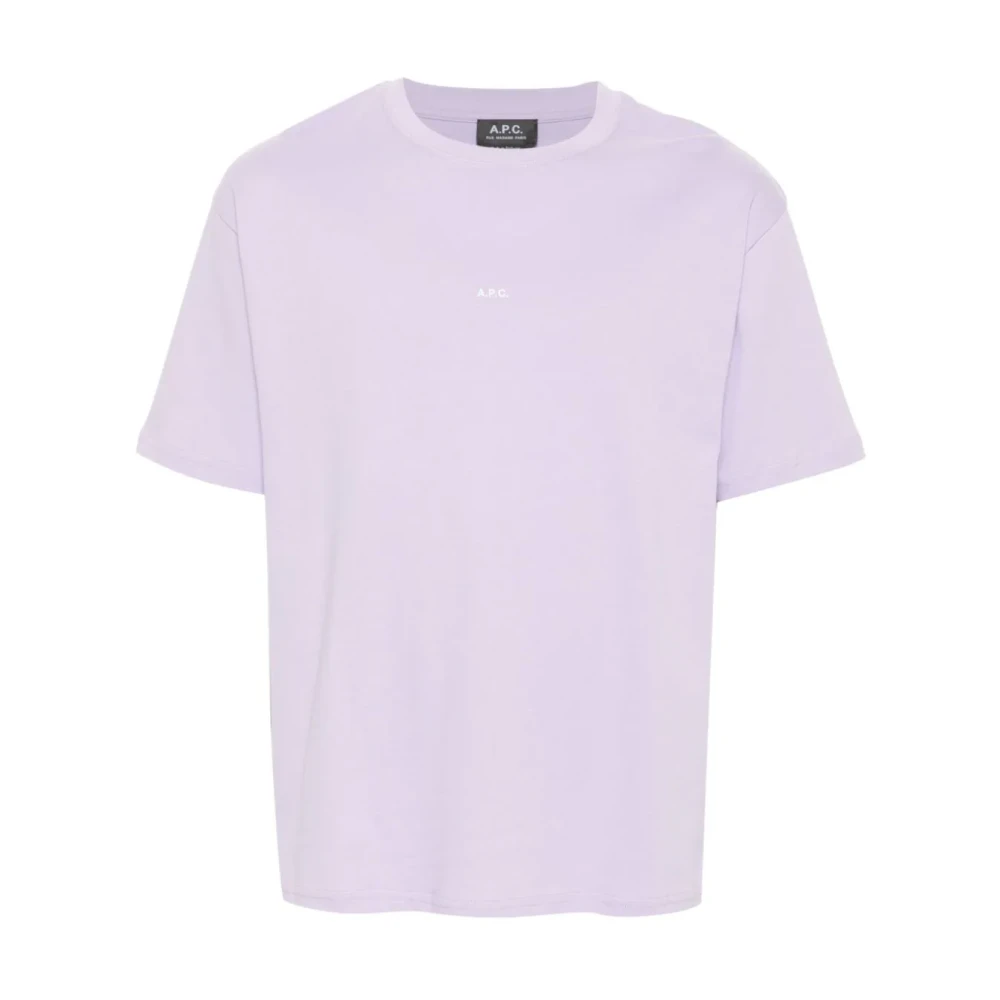 A.p.c. Katoenen T-shirt Purple Heren