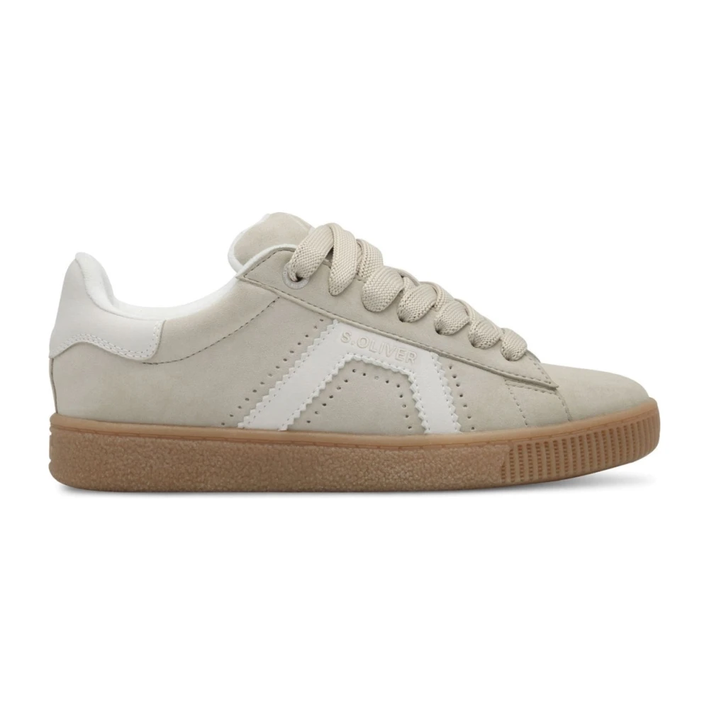 S.oliver Women's Beige Laceup Trainers For - Sneakers - 5 Uk - Shoes