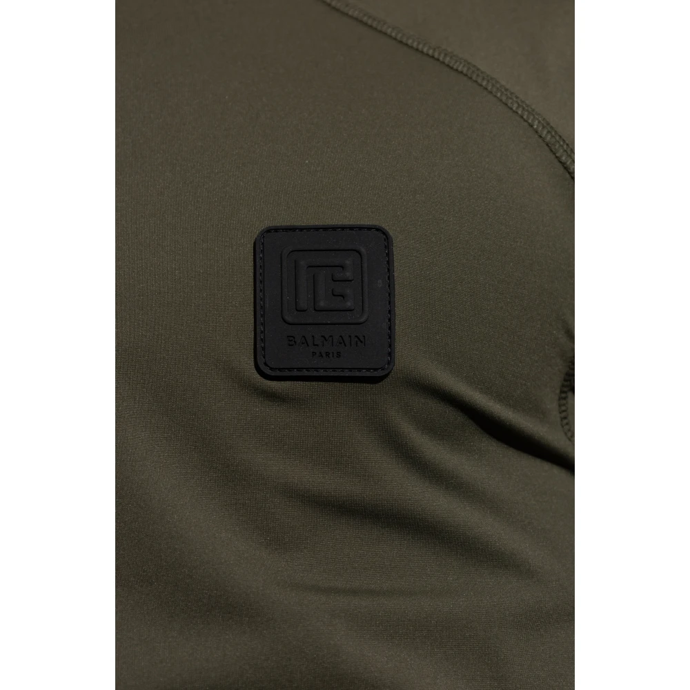 Balmain Zwem T-shirt Green Heren