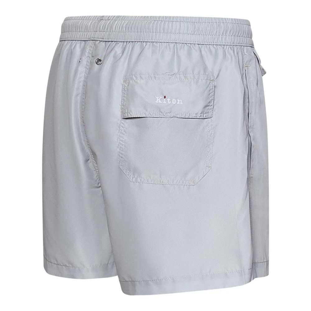 Kiton Grijze Zwembroek Ss25 Gray Heren