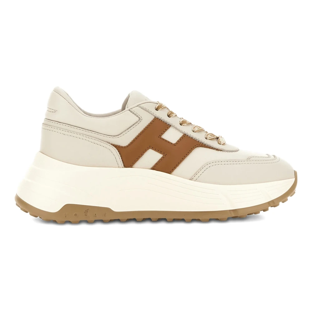 Hogan Women's Beige Sneakers, 6 Uk, Hi‑Fi Trainers